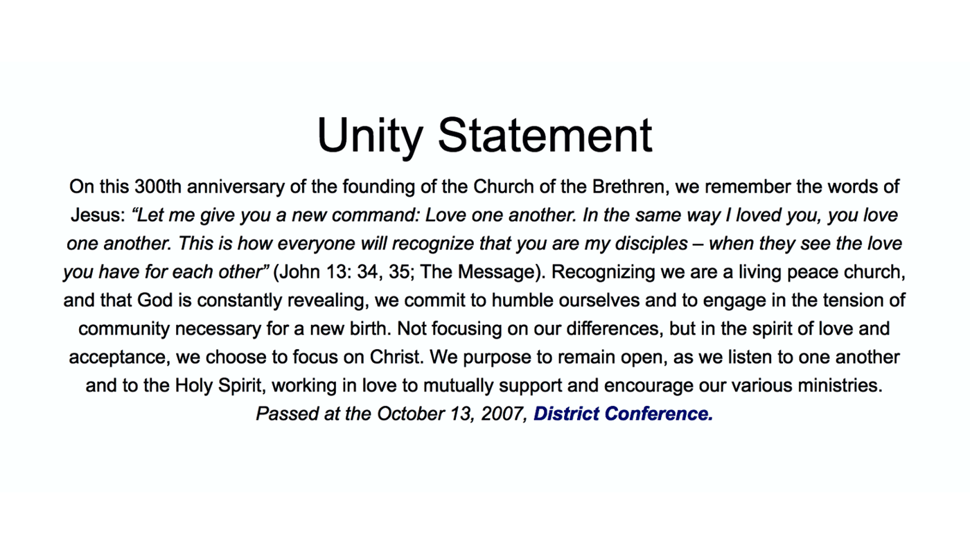 Unity Statement
